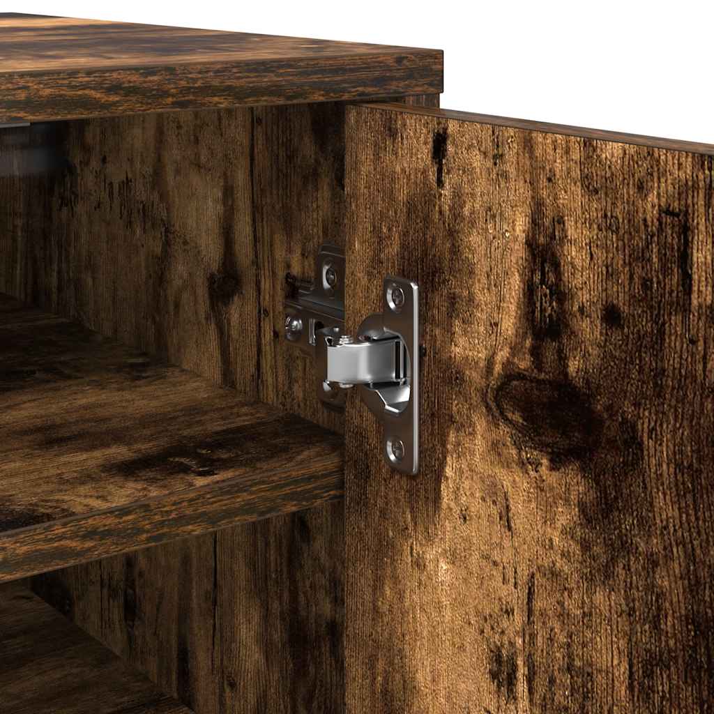 Scarpiera Rovere Fumo 32x35x92 cm in Legno Multistrato - homemem39