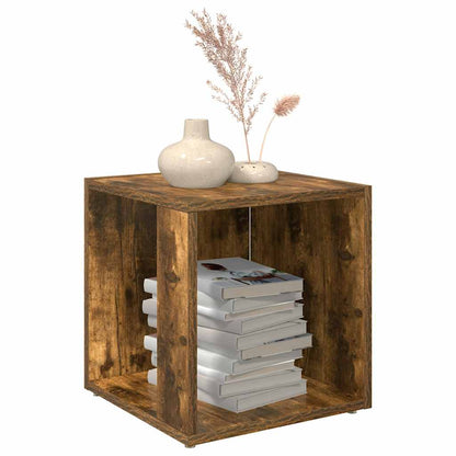 Tavolino da Salotto Rovere Fumo 33x33x34,5 cm Legno Multistrato