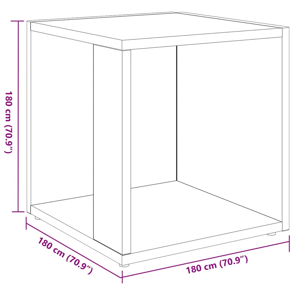 Tavolino Salotto 33x33x34,5 cm legno multistrato