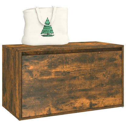 Panca da Ingresso 80x40x45 cm Rovere Fumo in Legno Multistrato - homemem39