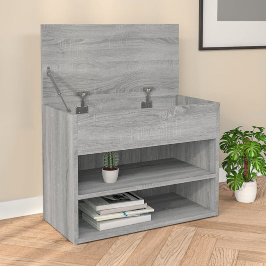 Scarpiera Grigio Sonoma 60x30x45 cm in Legno Multistrato - homemem39