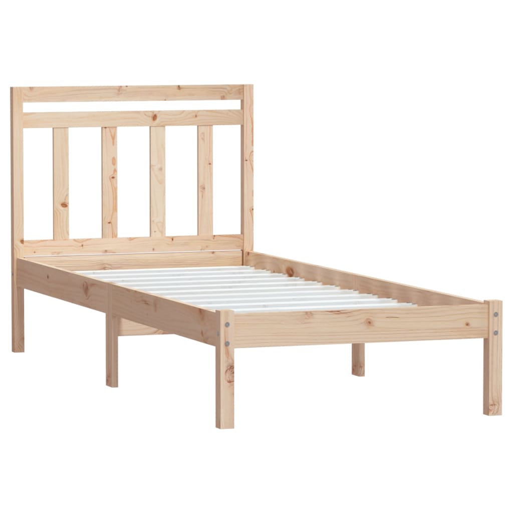 Single bed frame 90x190 cm in solid wood