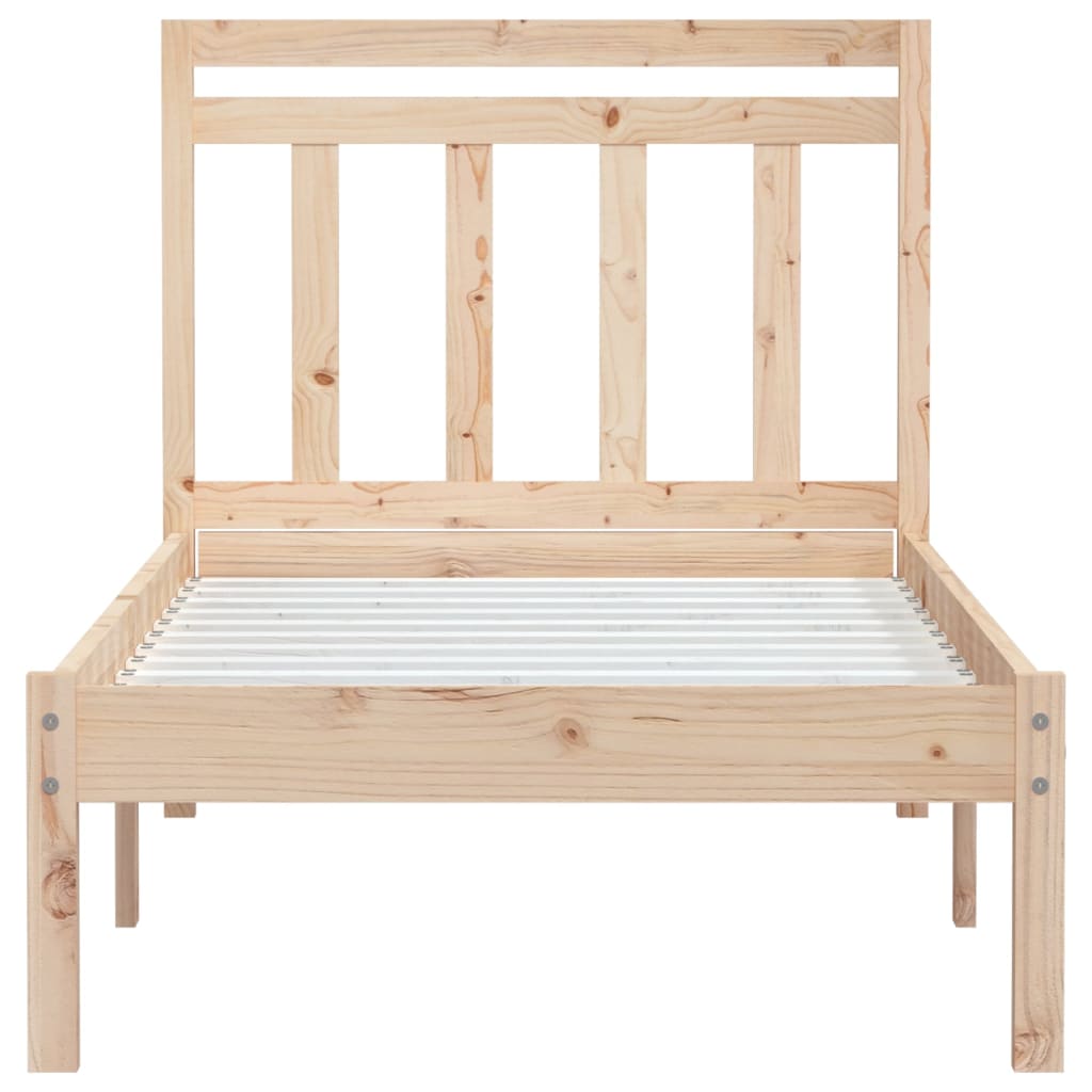 Single bed frame 90x190 cm in solid wood