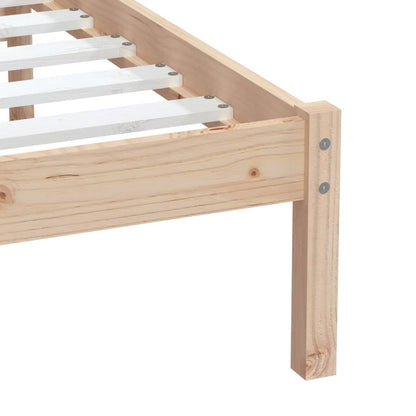 Single bed frame 90x190 cm in solid wood