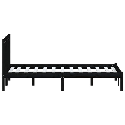 Giroletto Nero in Legno Massello di Pino 140x190 cm | homemem39