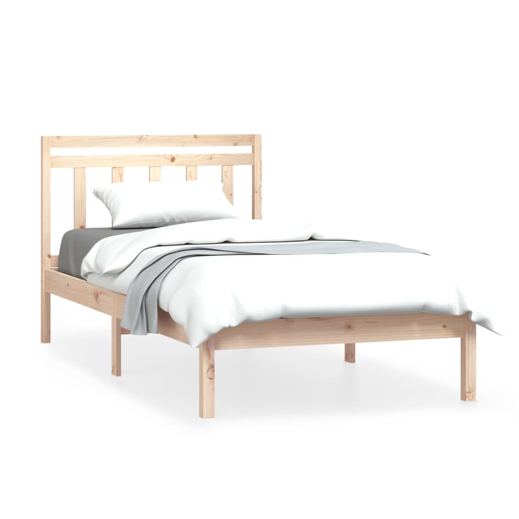 Bed frame in solid pine wood 90x200 cm