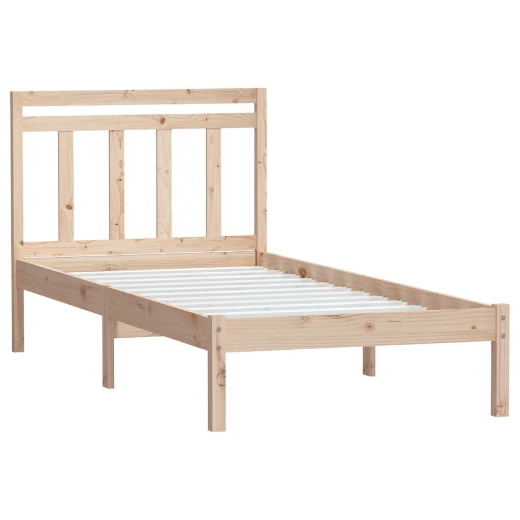 Bed frame in solid pine wood 90x200 cm