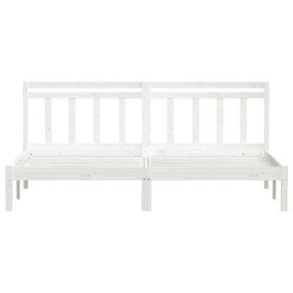 Giroletto Bianco in Legno Massello di Pino 160x200 cm | homemem39