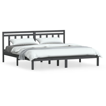 Giroletto Grigio in Legno Massello di Pino 200x200 cm | homemem39