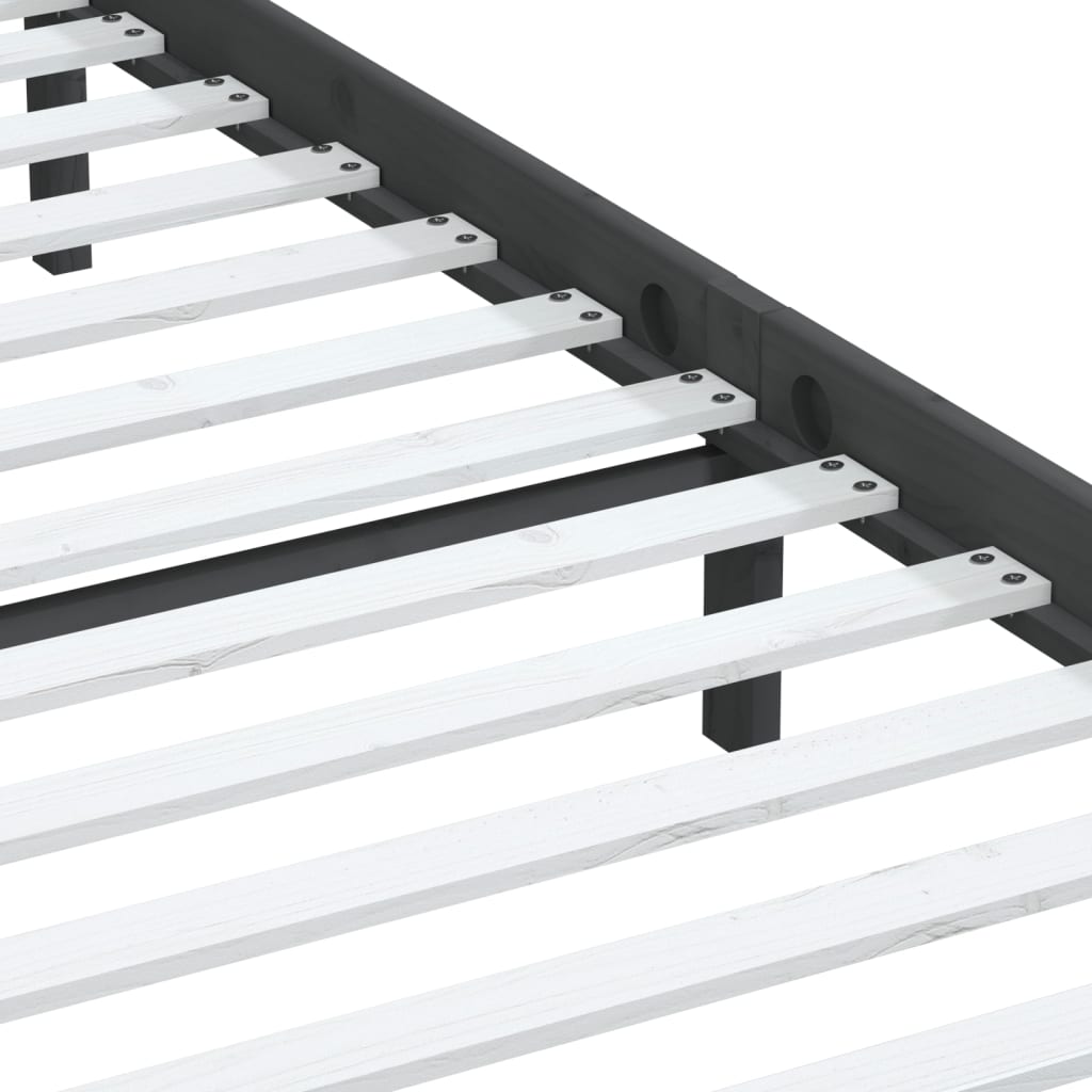 Giroletto Grigio in Legno Massello di Pino 200x200 cm | homemem39