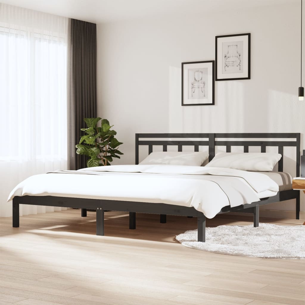 Giroletto Grigio in Legno Massello di Pino 200x200 cm | homemem39
