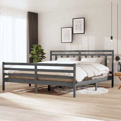 Giroletto Grigio in Legno Massello di Pino 200x200 cm | homemem39