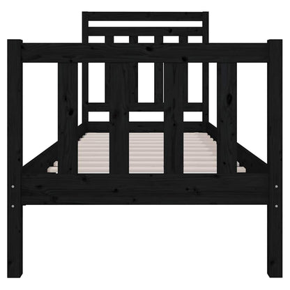 Giroletto Nero 75x190 cm Small Single in Legno Massello | homemem39