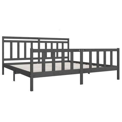 Giroletto Grigio in Legno Massello di Pino 200x200 cm | homemem39
