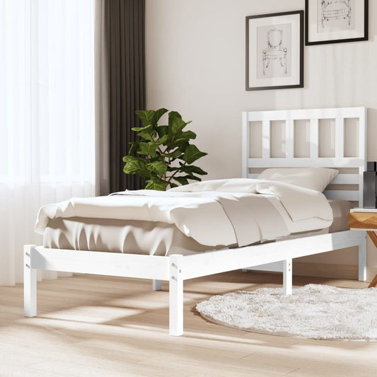 Giroletto senza Materasso Bianco 75x190 Legno Massello di Pino | homemem39