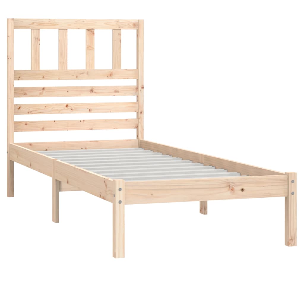 Bed frame in solid pine wood 100x200 cm