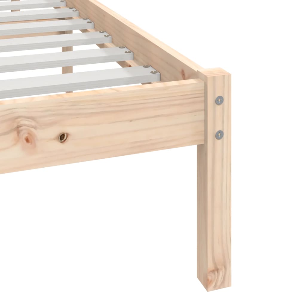 Bed frame in solid pine wood 100x200 cm