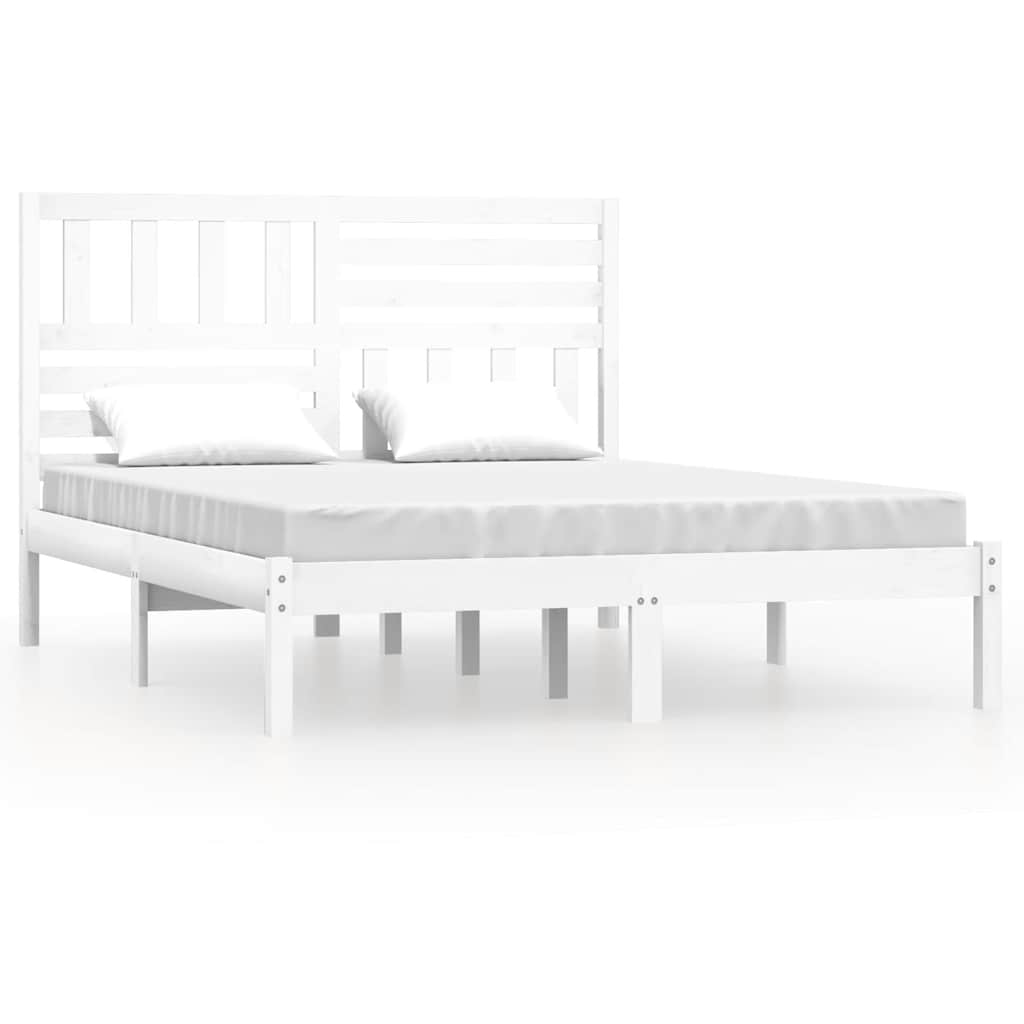Giroletto Bianco in Legno Massello di Pino 140x200 cm | homemem39
