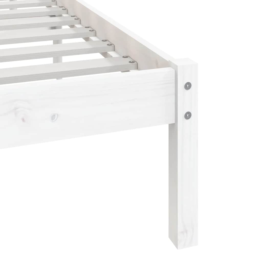 Giroletto Bianco in Legno Massello di Pino 140x200 cm | homemem39