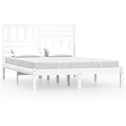Giroletto Bianco in Legno Massello di Pino 160x200 cm | homemem39