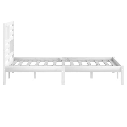 Giroletto Bianco in Legno Massello di Pino 160x200 cm | homemem39