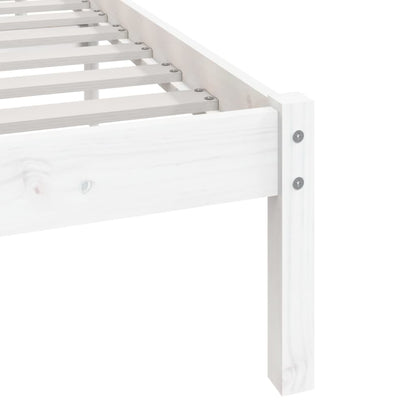 Giroletto Bianco in Legno Massello di Pino 160x200 cm | homemem39