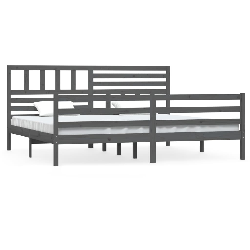Giroletto Grigio in Legno Massello di Pino 200x200 cm | homemem39