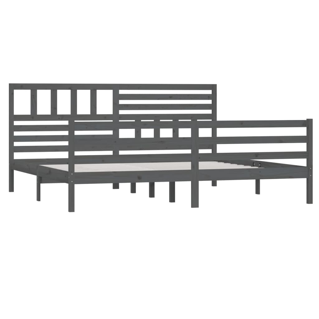 Giroletto Grigio in Legno Massello di Pino 200x200 cm | homemem39