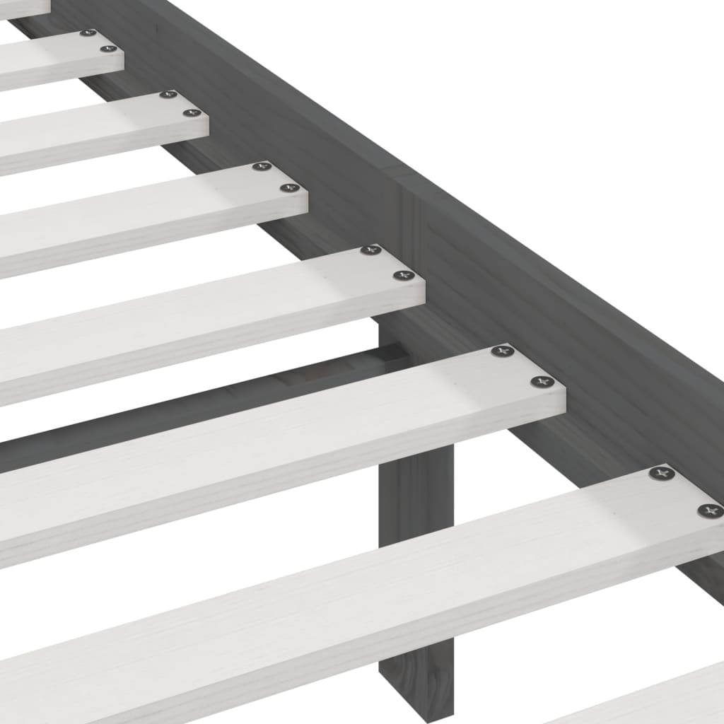 Giroletto Grigio in Legno Massello di Pino 200x200 cm | homemem39