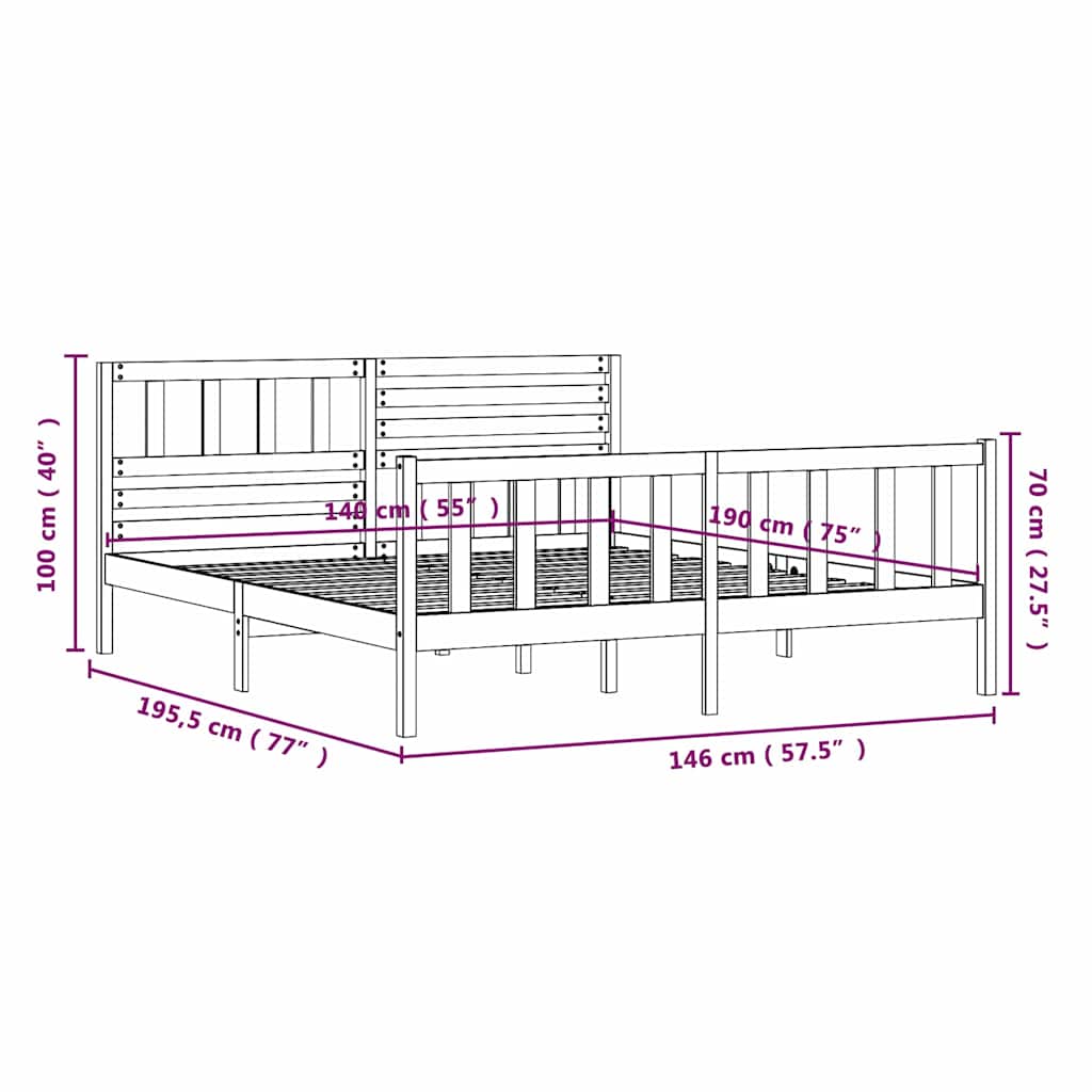 Giroletto in Legno Massello 140x190 cm