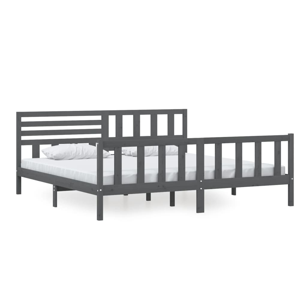 Giroletto Grigio in Legno Massello 200x200 cm | homemem39