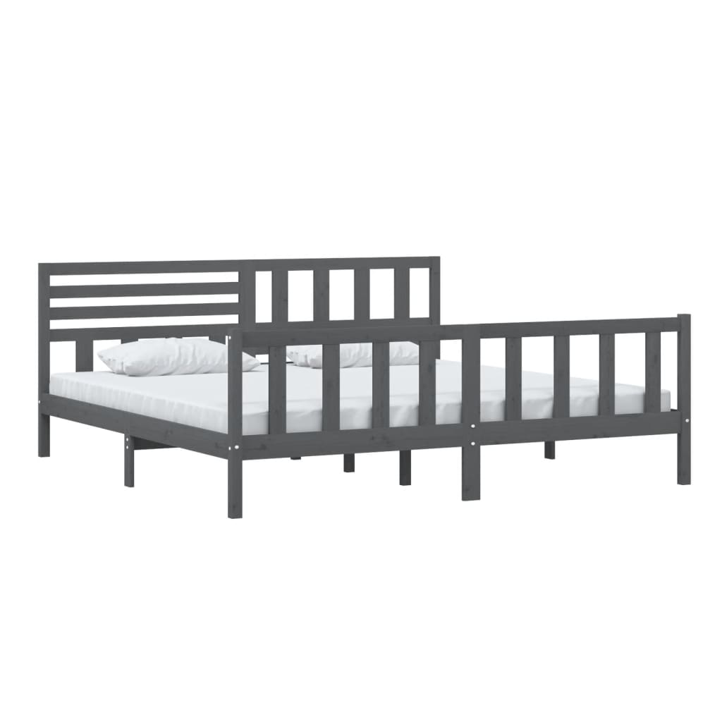 Giroletto Grigio in Legno Massello 200x200 cm | homemem39