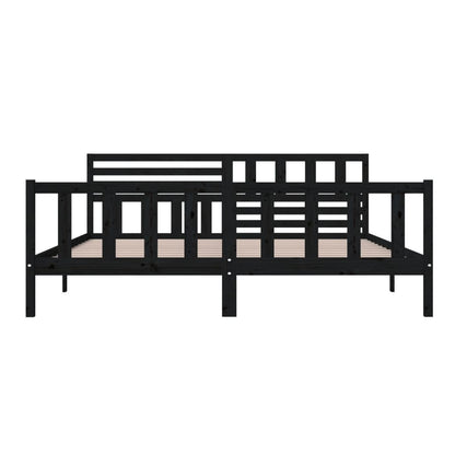 Giroletto Nero in Legno Massello 200x200 cm | homemem39