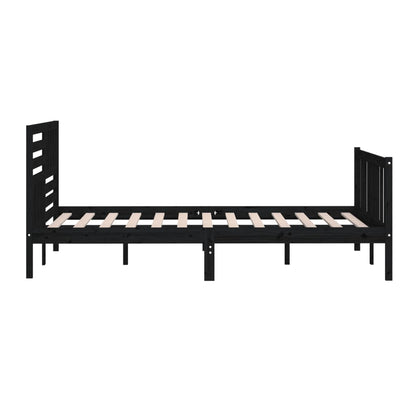 Giroletto Nero in Legno Massello 200x200 cm | homemem39