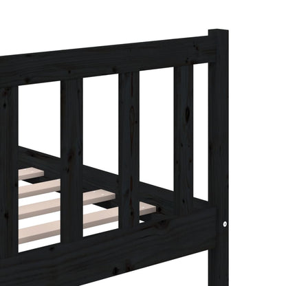 Giroletto Nero in Legno Massello 200x200 cm | homemem39