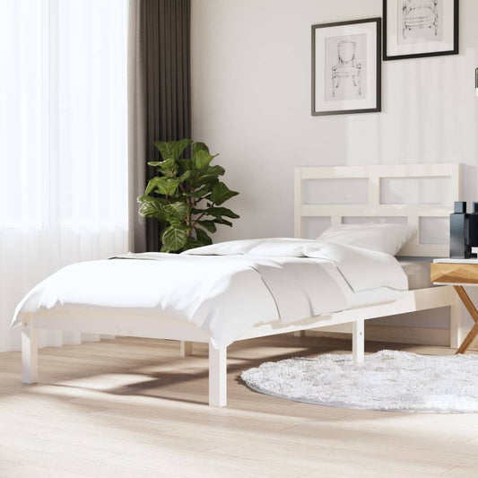 Giroletto Bianco 90x190 cm Single in Legno Massello | homemem39