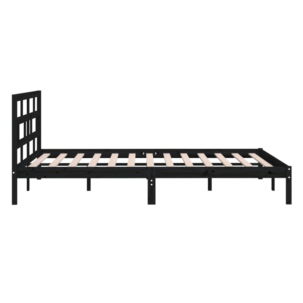 Giroletto Nero 135x190 cm Double in legno Massello | homemem39