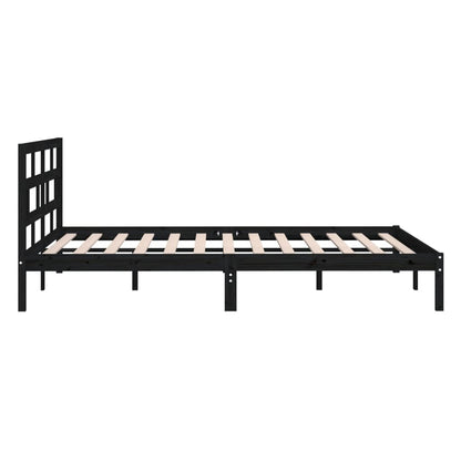 Giroletto Nero 135x190 cm Double in legno Massello | homemem39