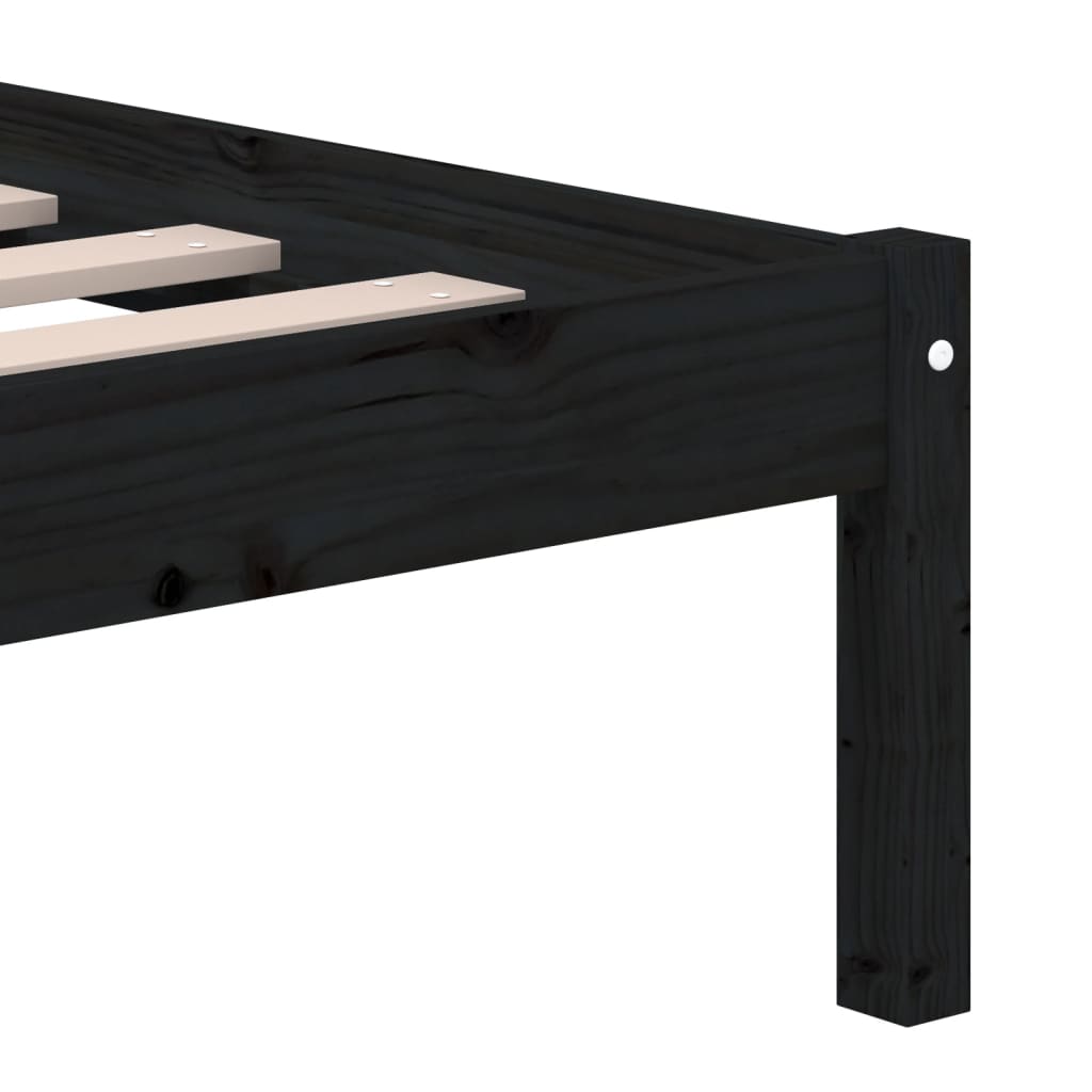 Giroletto Nero 135x190 cm Double in legno Massello | homemem39