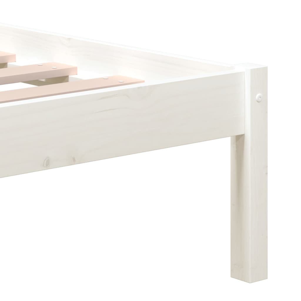 Giroletto Bianco in Legno Massello di Pino 140x190 cm | homemem39