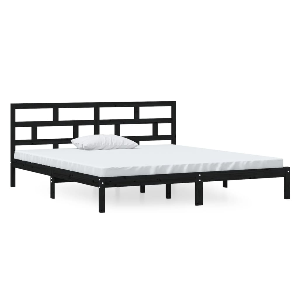 Giroletto Nero in Legno Massello di Pino 140x190 cm | homemem39