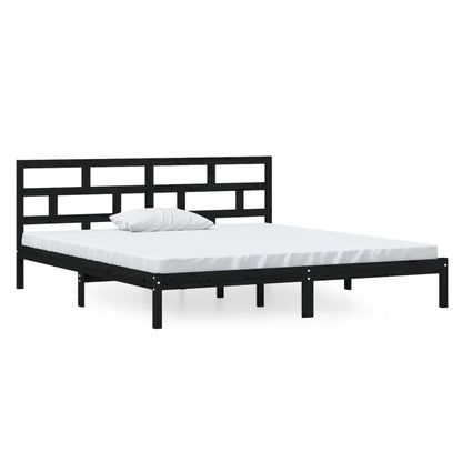 Giroletto Nero in Legno Massello di Pino 140x190 cm | homemem39