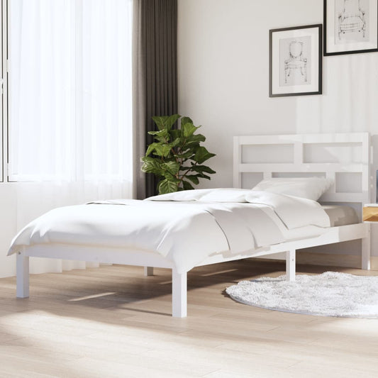 Giroletto Bianco in Legno Massello di Pino 90x200 cm | homemem39