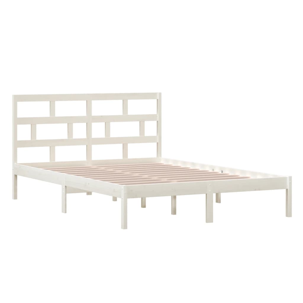 Giroletto Bianco in Legno Massello di Pino 140x200 cm | homemem39
