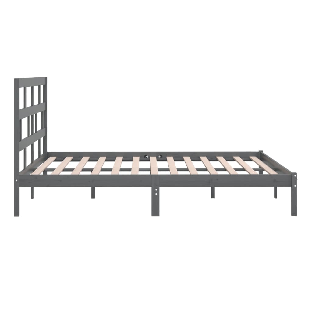 Giroletto Grigio in Legno Massello di Pino 200x200 cm | homemem39