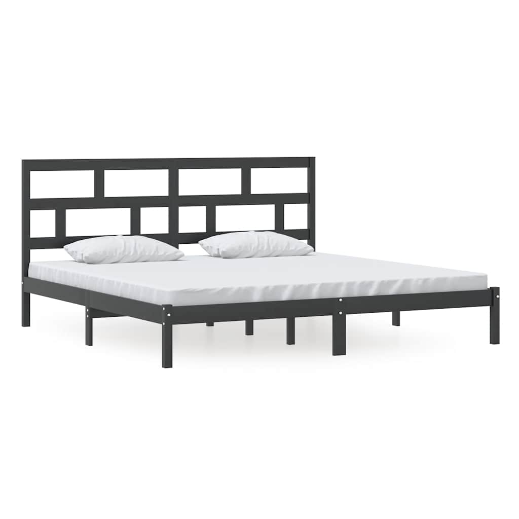 Giroletto Nero in Legno Massello di Pino 200x200 cm | homemem39