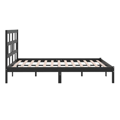 Giroletto Nero in Legno Massello di Pino 200x200 cm | homemem39