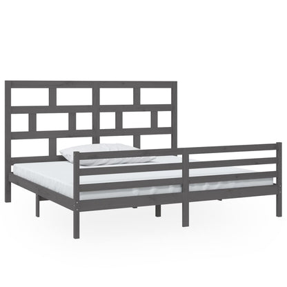 Giroletto Grigio in Legno Massello di Pino 200x200 cm | homemem39
