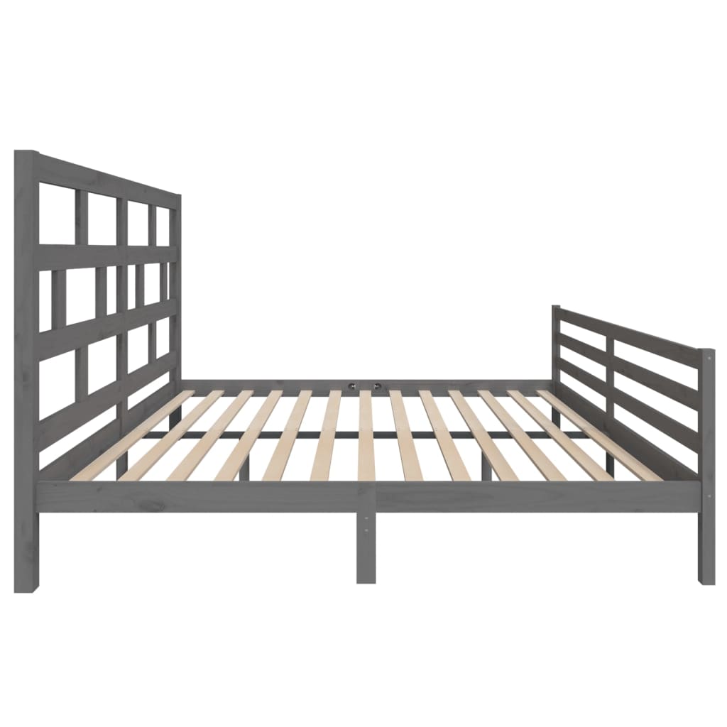 Giroletto Grigio in Legno Massello di Pino 200x200 cm | homemem39