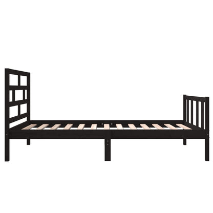 Giroletto in Legno Massello Nero 75x190 cm Small Single | homemem39